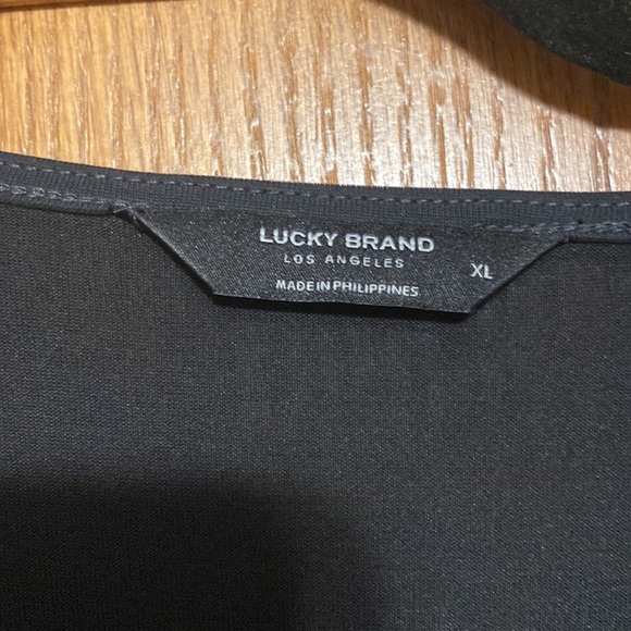 Lucky Brand barely used blouse black SZ XL - Picture 2 of 4